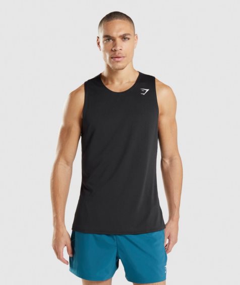 Men's Gymshark Arrival Tanks Black | NZ 4MBFIA